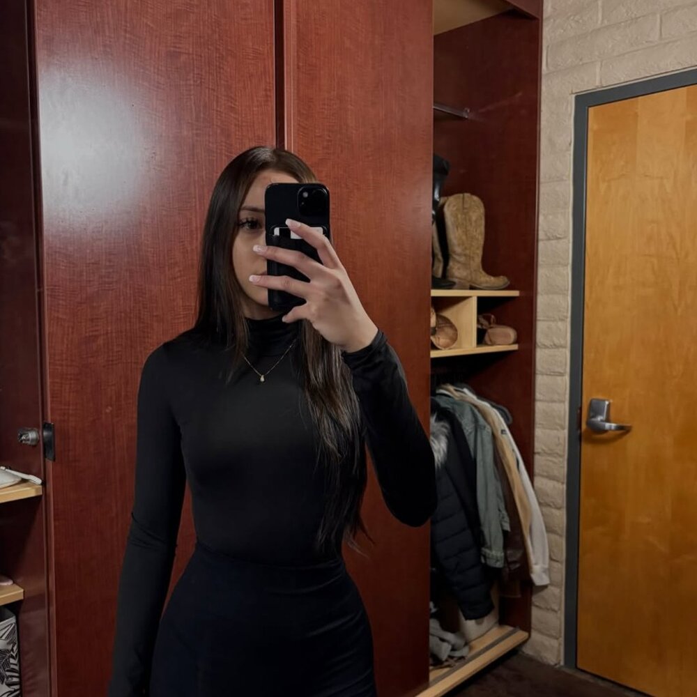 Black Shein Bodysuit Turtle Neck.
